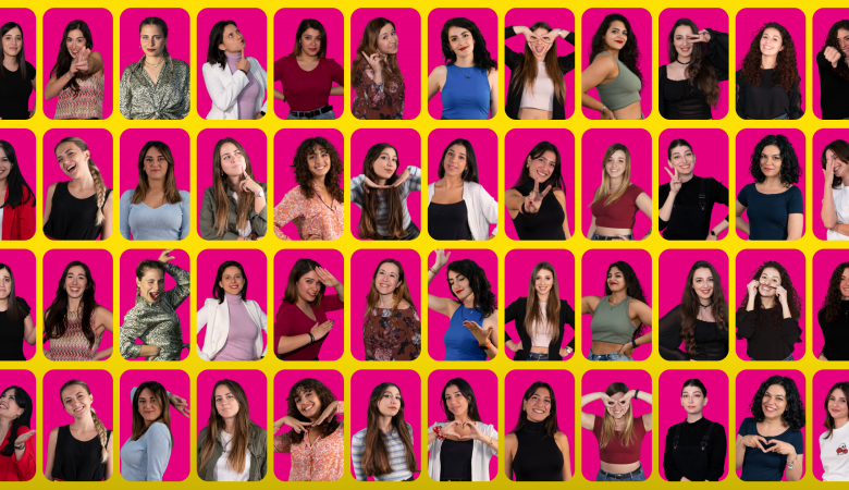 Collage dei volti femminili che lavorano in CreationDose